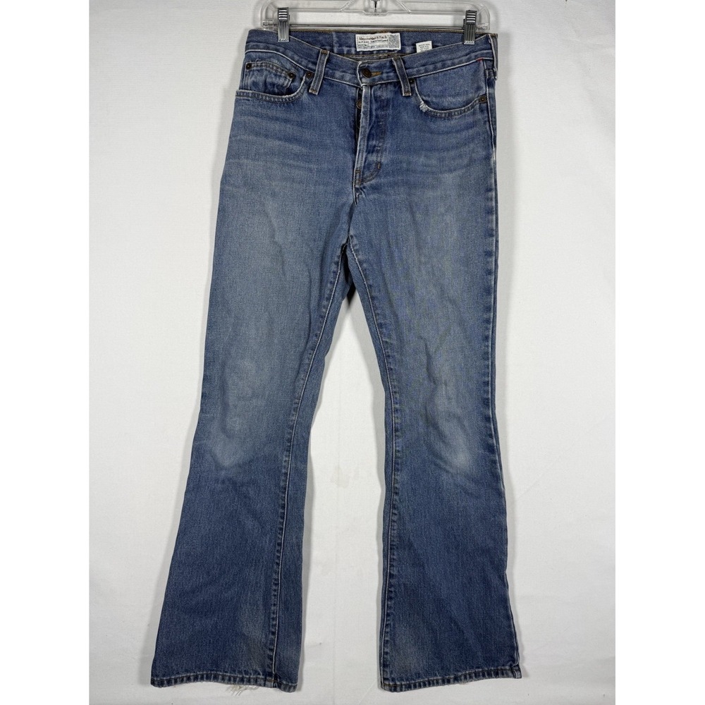 Abercrombie & Fitch Boot Leg Jeans Womens 4 Grape Patch Vintage 90s Made In USA